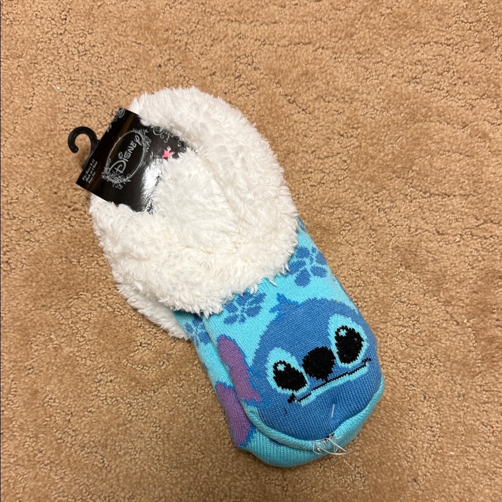 Disney Blue and Purple Stitch Slippers